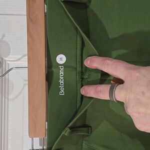 Betabrand Moss Green Flare Leg Yoga Style Pants